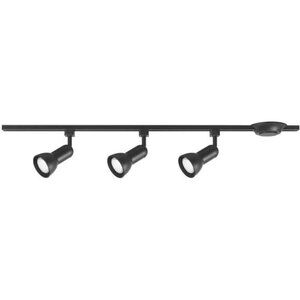 Hampton Bay 44 in. 3-Light Black R20/PAR20 Medium-Step Linear Track Lighting Kit
